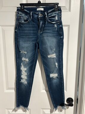 KanCan Dark Blue Distressed Skinny Jeans